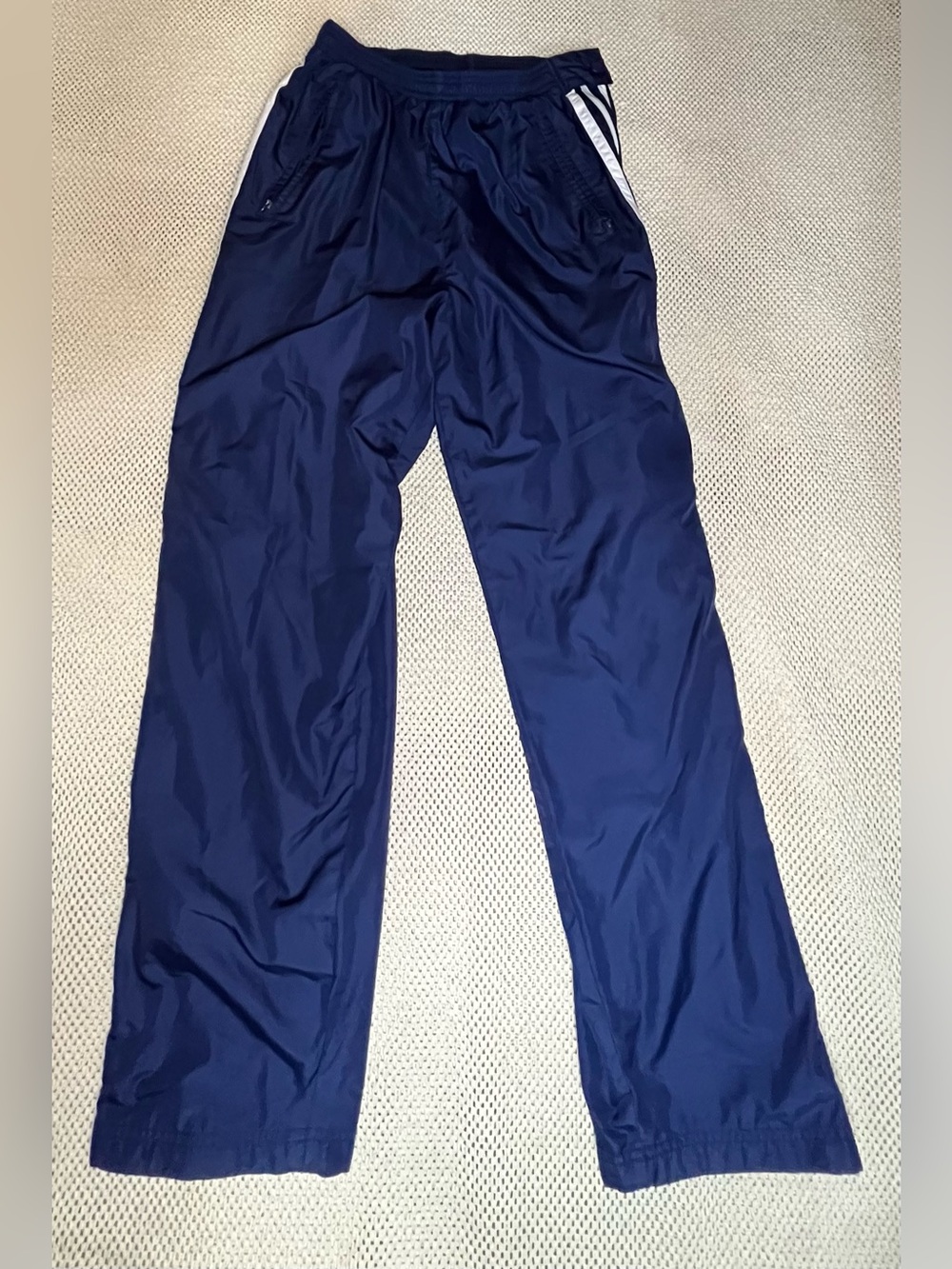 Adidas vintage 90’s track pants size M Men navy blue 3stripes zipper